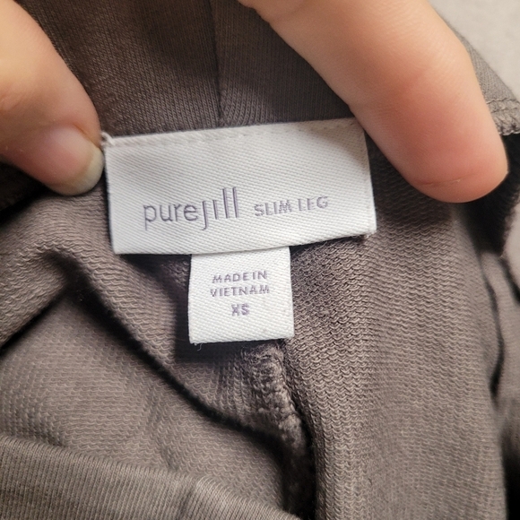Pure Jill Grey Knit Slim Leg Pants - Picture 4 of 5
